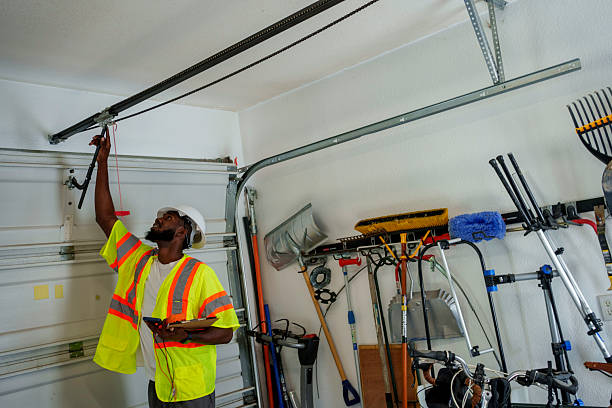 Professional Garage Door technician working in Angels, CA